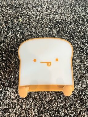 Cute Toast Night Light - White and Mustard Yellow